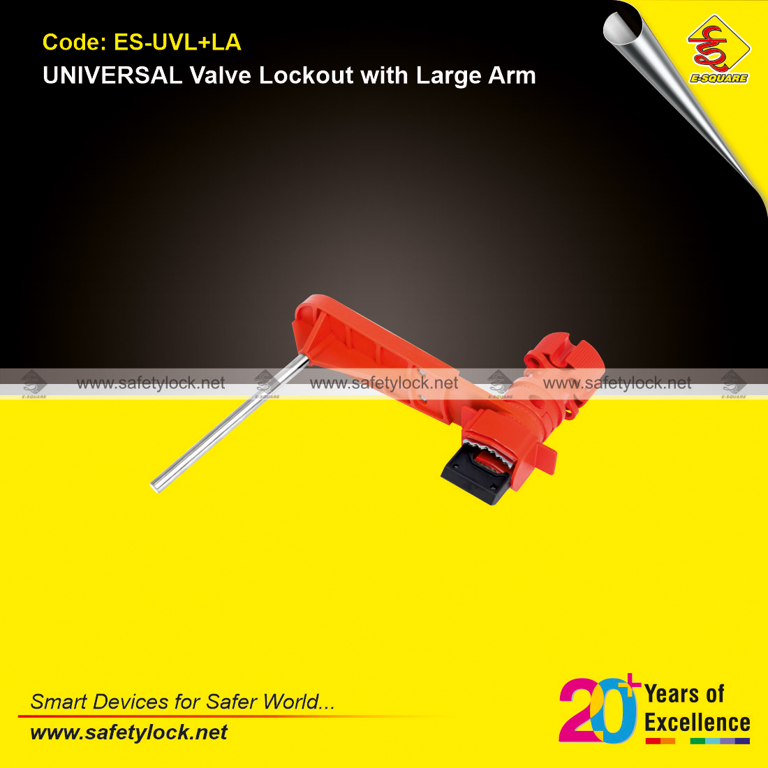 universal valve locking device with large arm