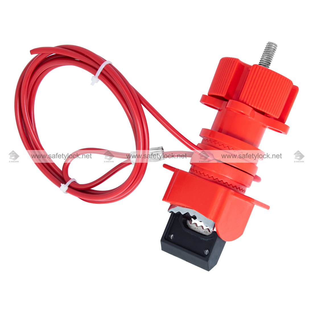 universal valve lockout with 2 meter steel cable