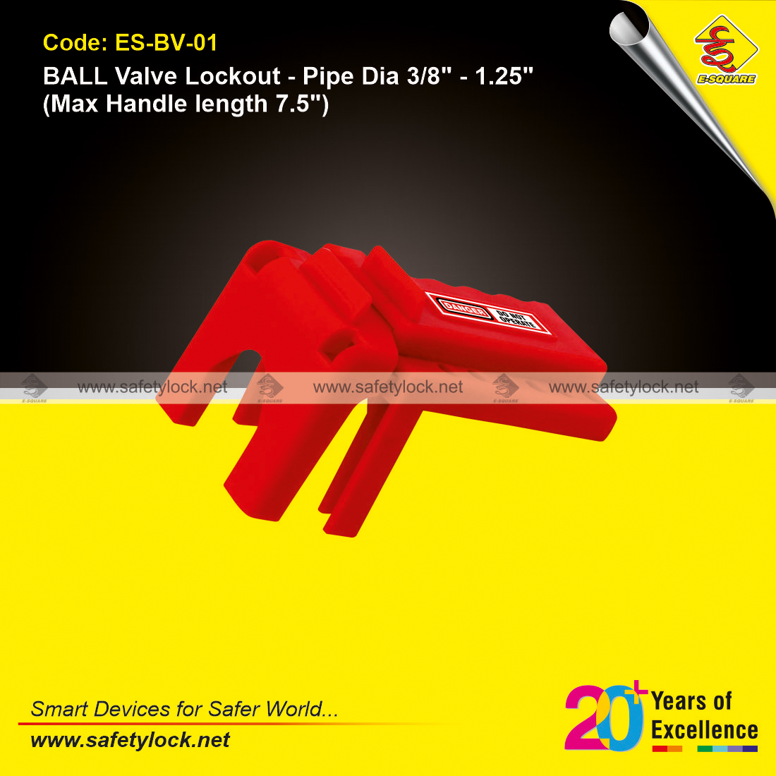 valve lockout for ball valve pipe dia 0.37 1.25 inch