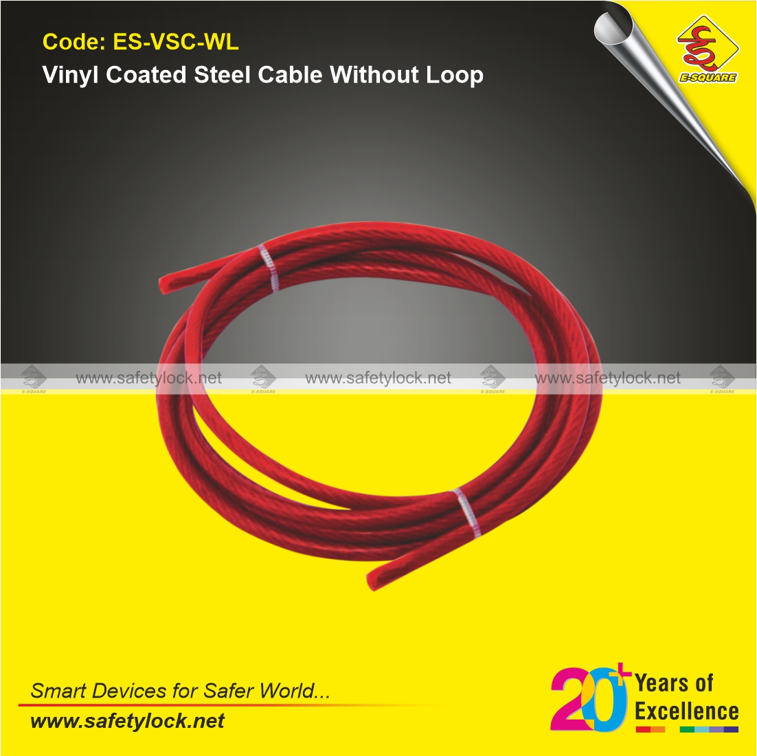 vinyl coated steel cable without loop