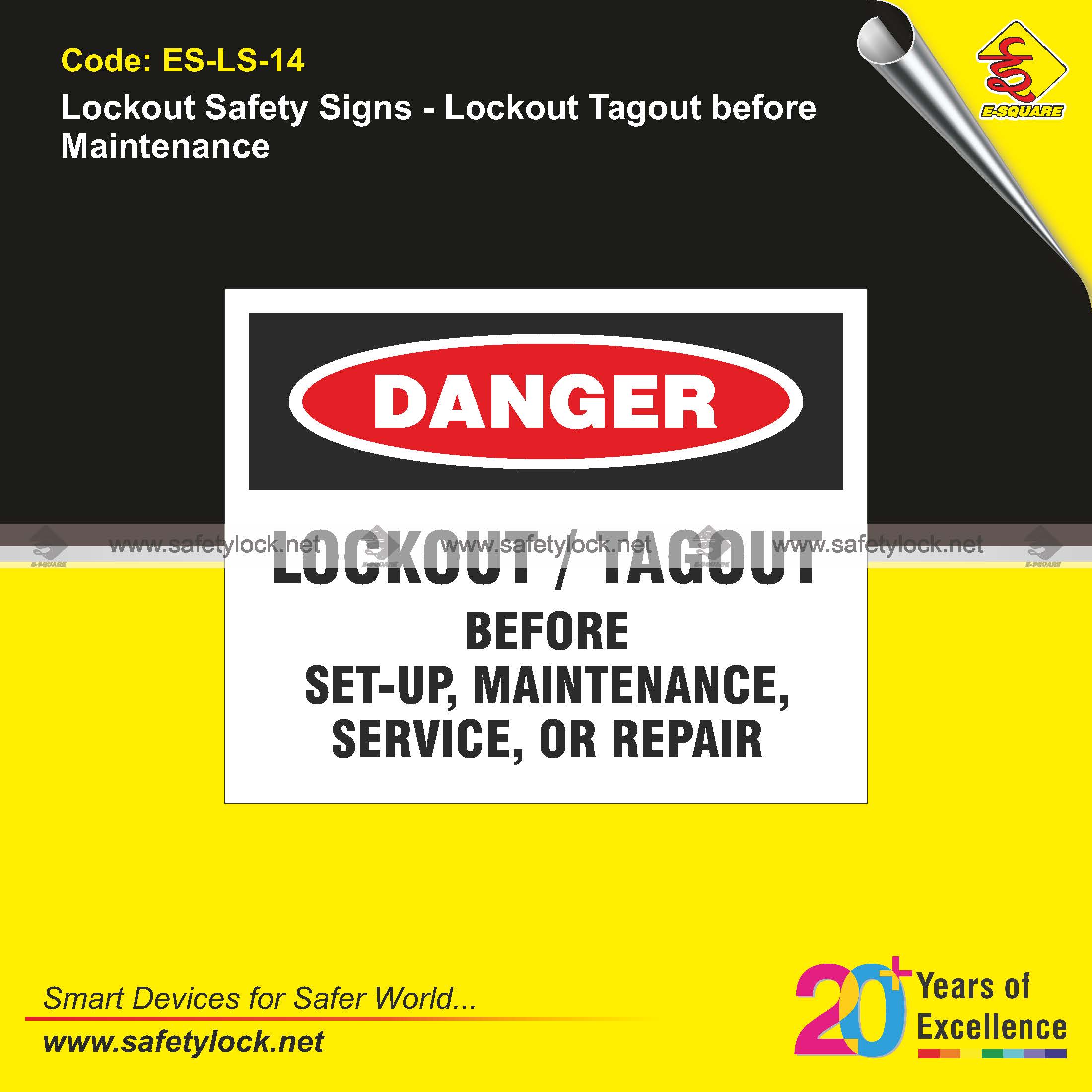 vinyl laminated lockout safety signs