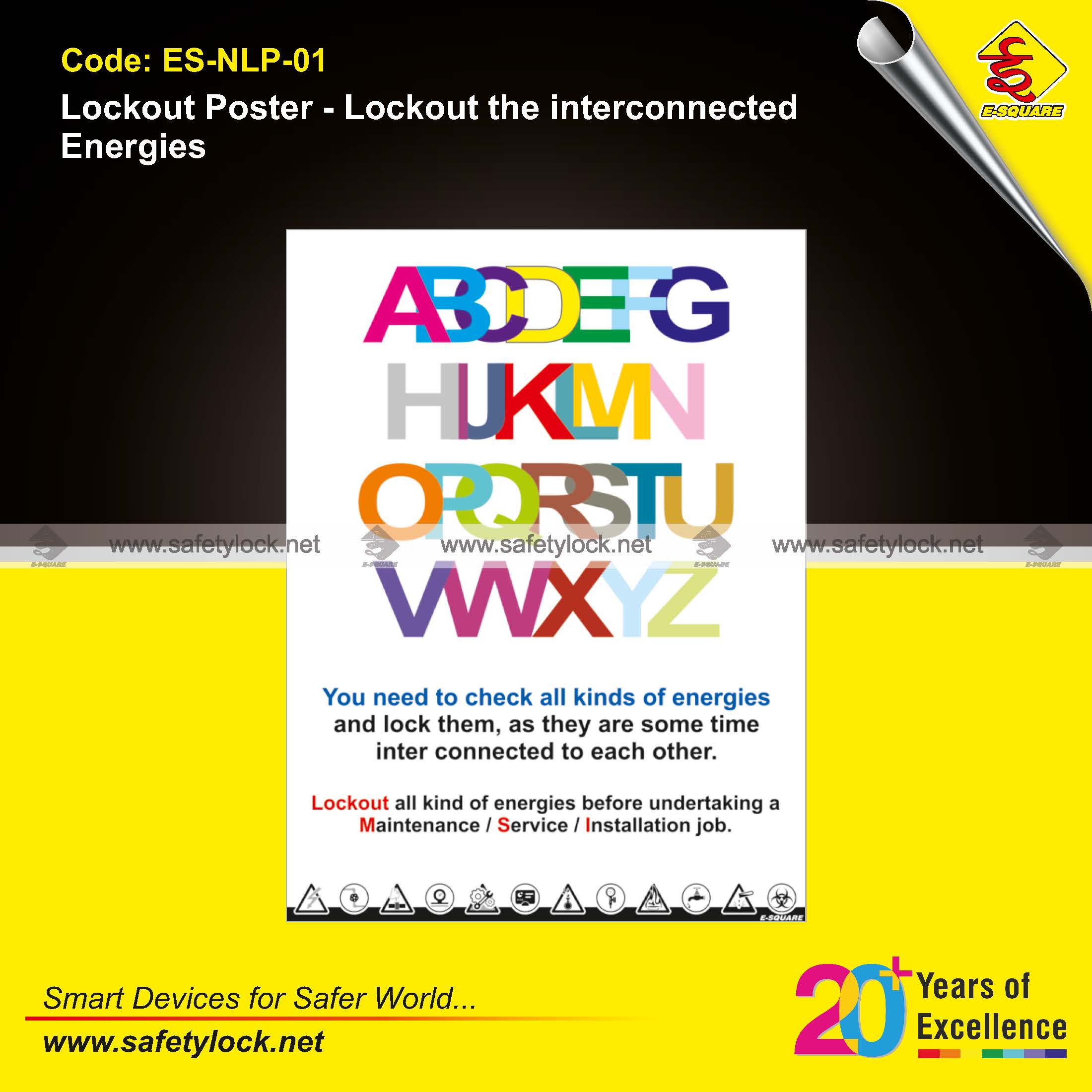 vinyl lockout poster for safety