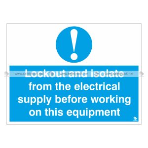 wall lockout signs for safety