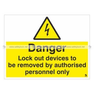 wall mounted lockout signs