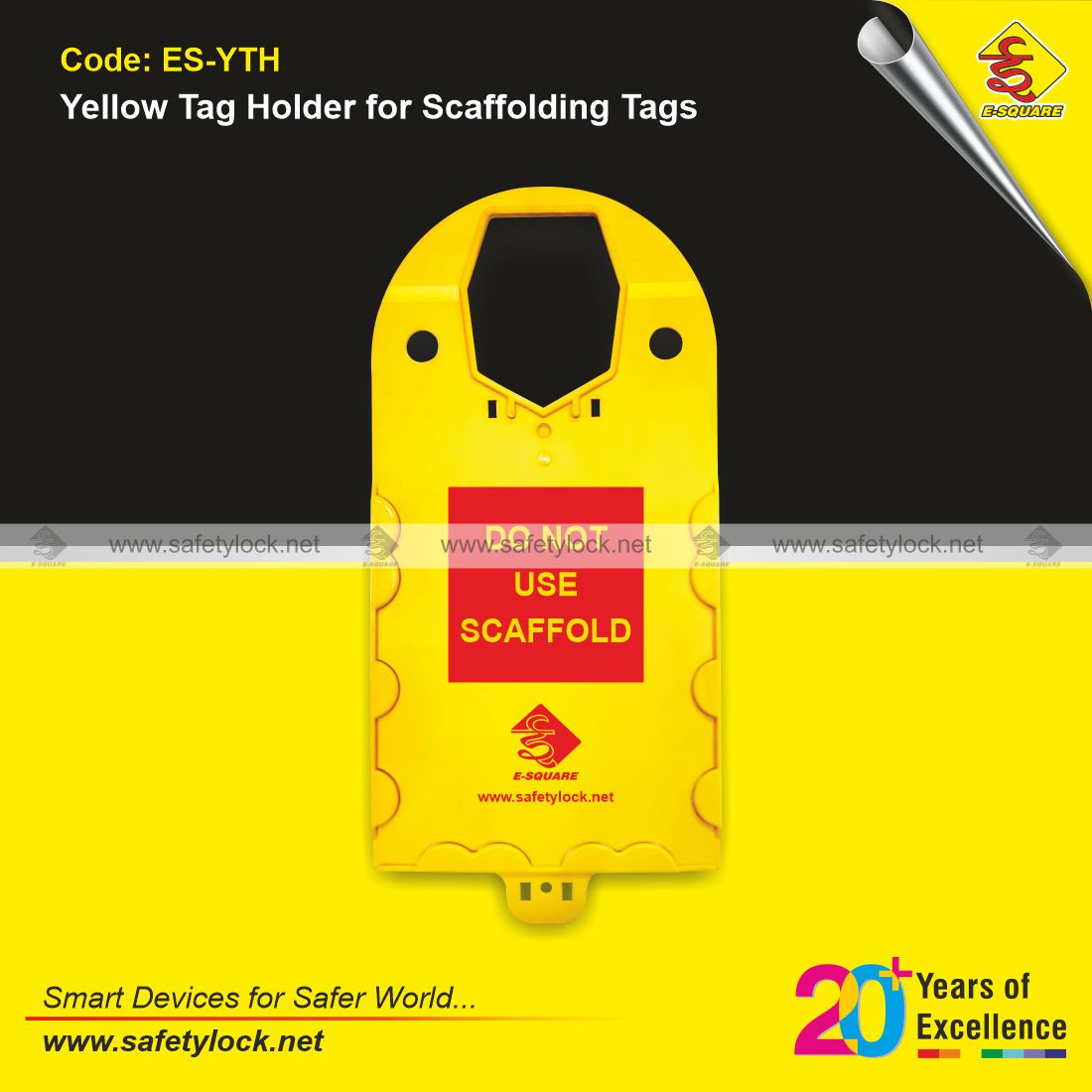 yellow color big size scaffolding tag holder