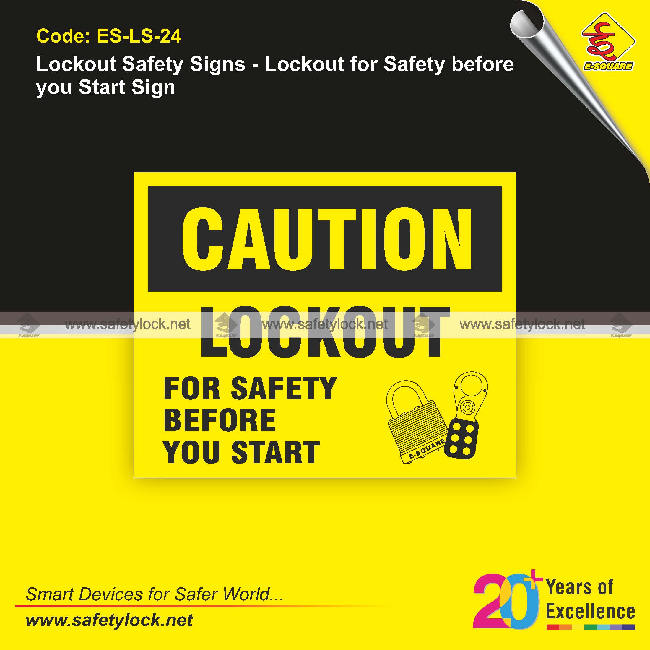 yellow lockout tagout safety signs