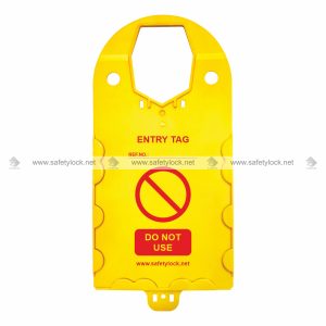 yellow tag holder entry tag