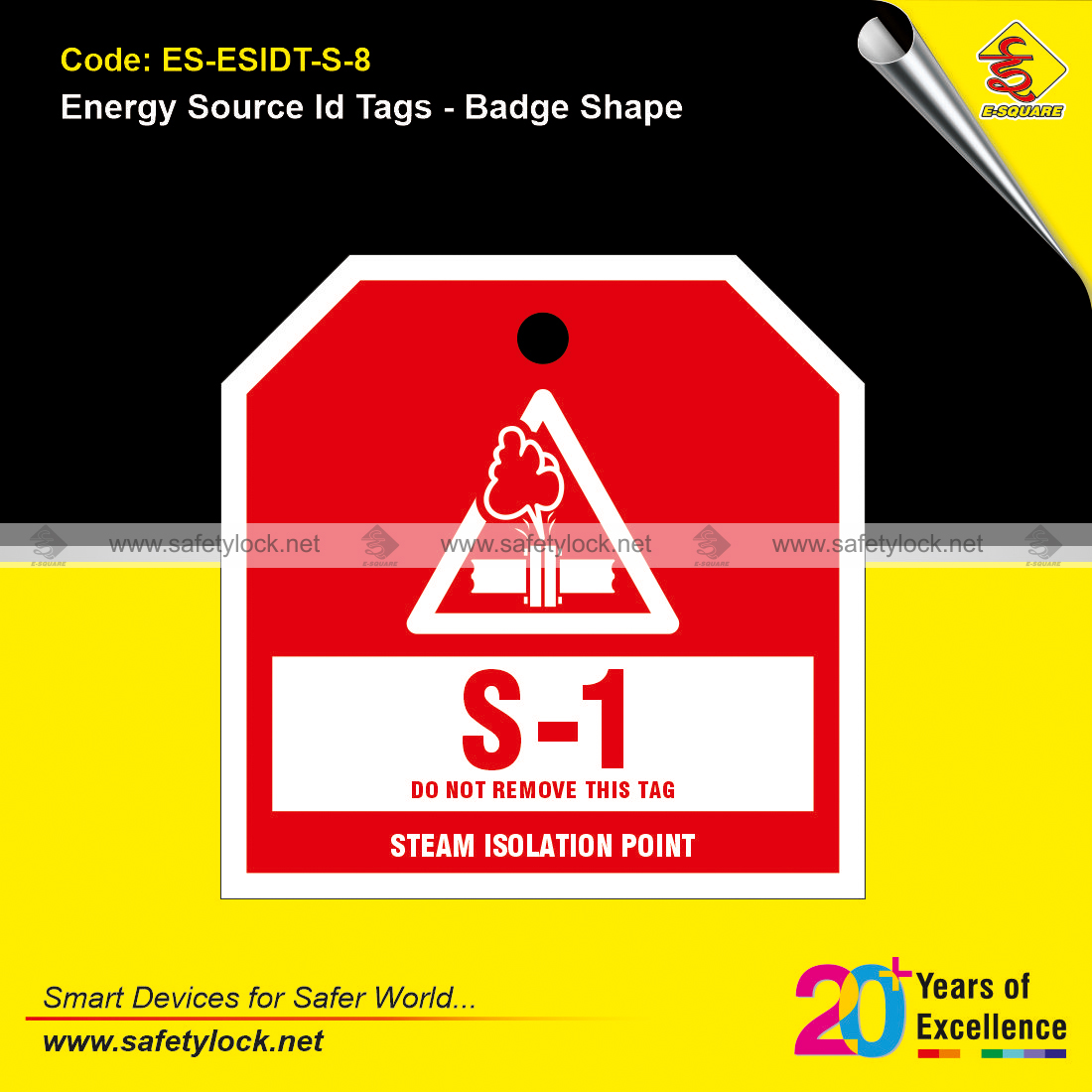 badge shape energy source identification tags