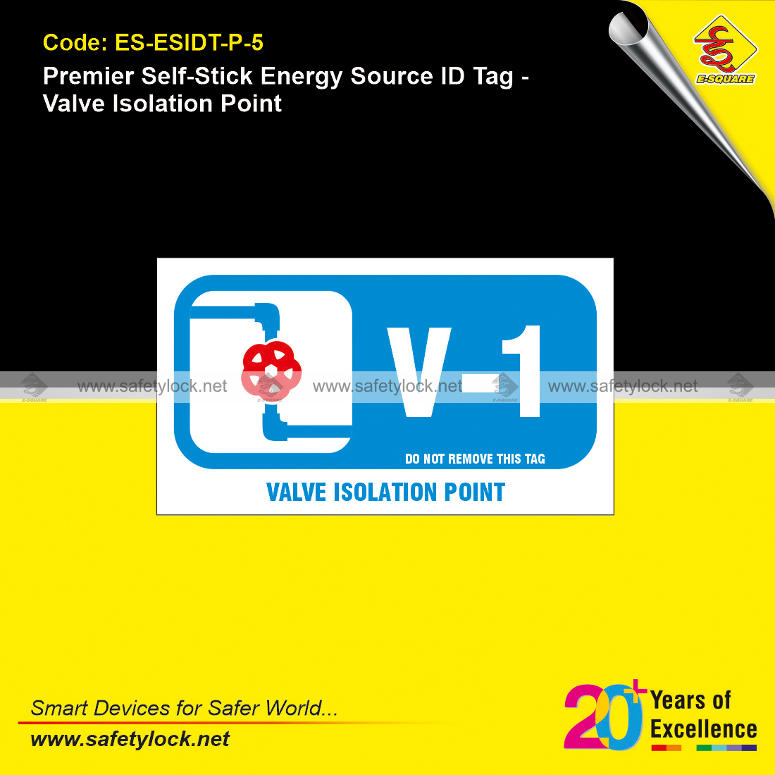 E-Square self stick energy source id tags