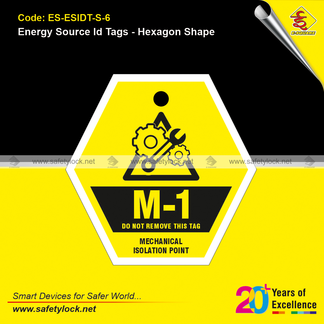 hexagon shaped mechanical energy source id tags