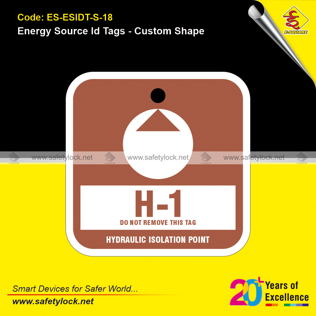 hydraulic energy source identification tags