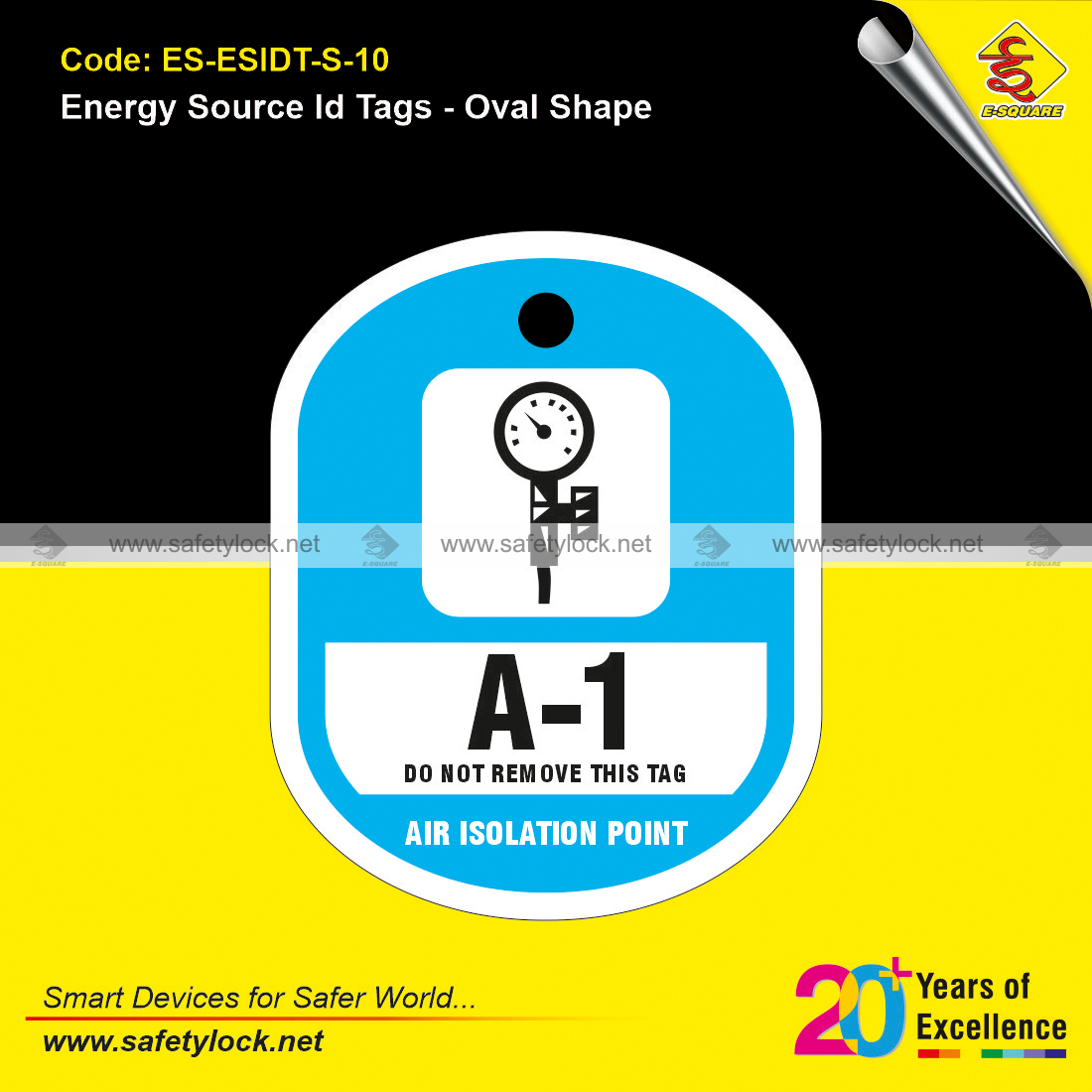 oval shape energy source id tags