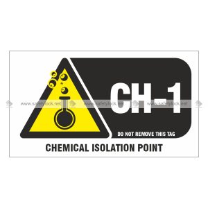 Premier Self-Stick Energy Source ID Tag - Chemical Isolation Point