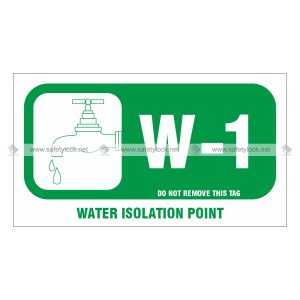 Premier Self-Stick Energy Source ID Tag - Water Isolation Point