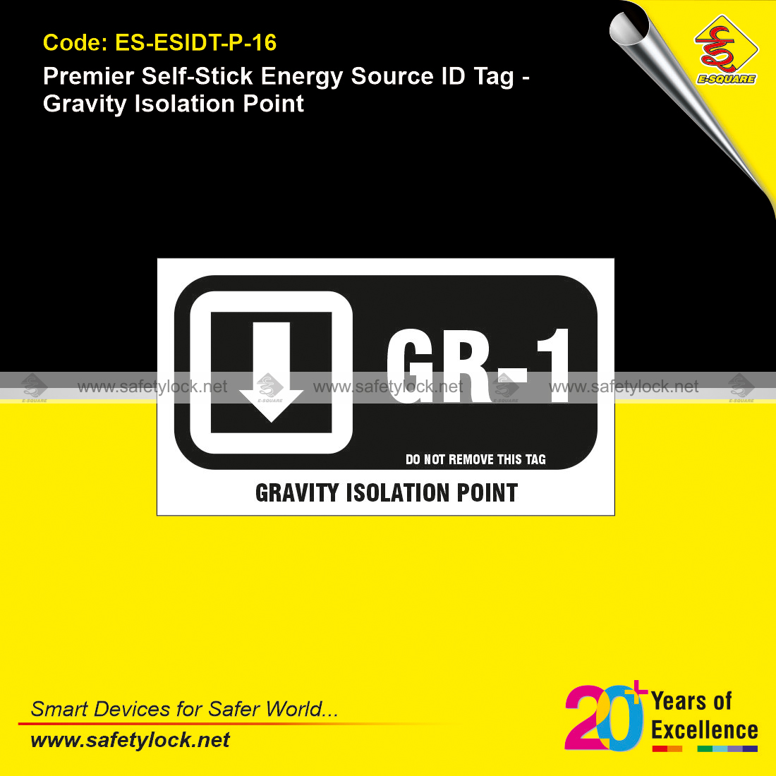 premier self-stick energy source id tags vibrant colors