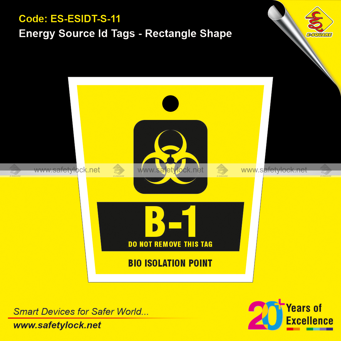 rectangle shape energy source identification tags