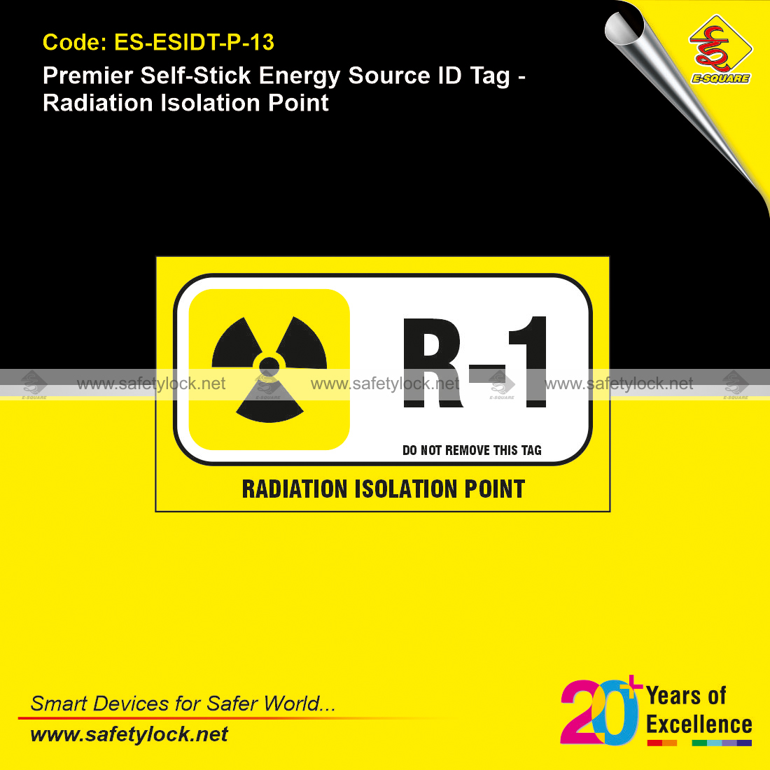 self stick energy source id tags for LOTO procedure