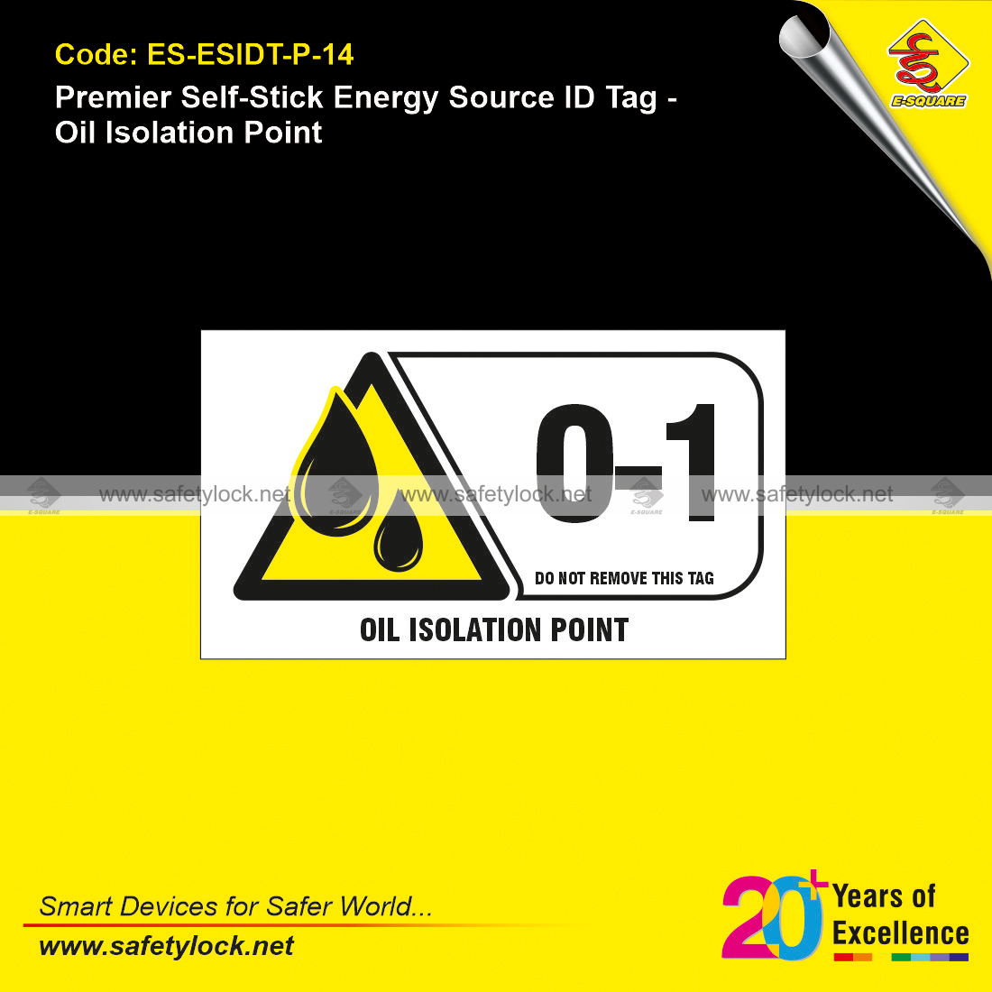self stick energy source id tags for oil isolation point