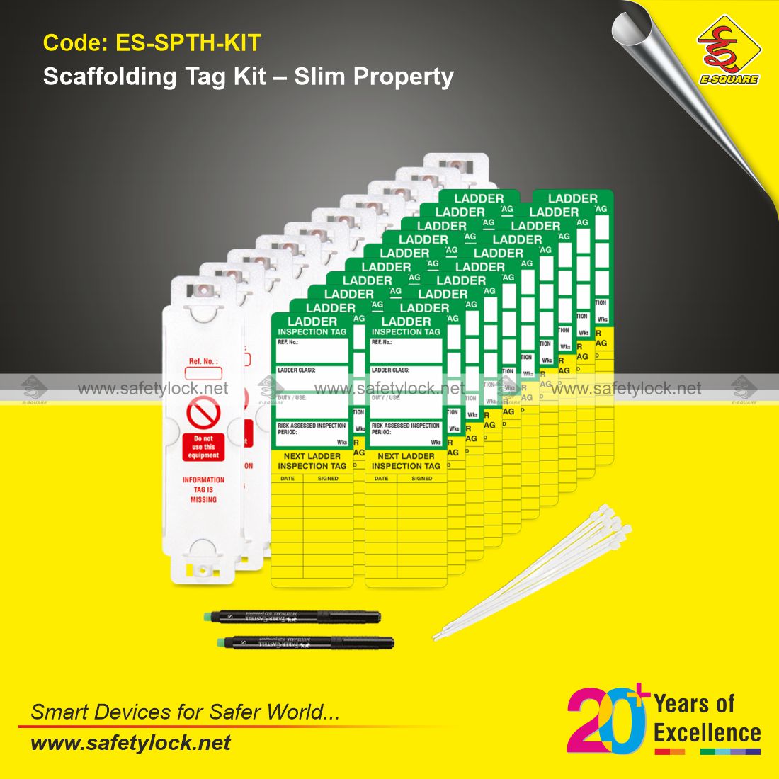 slim property scaffolding tags kit