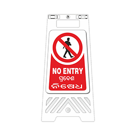 White Color Safety Floor Stands