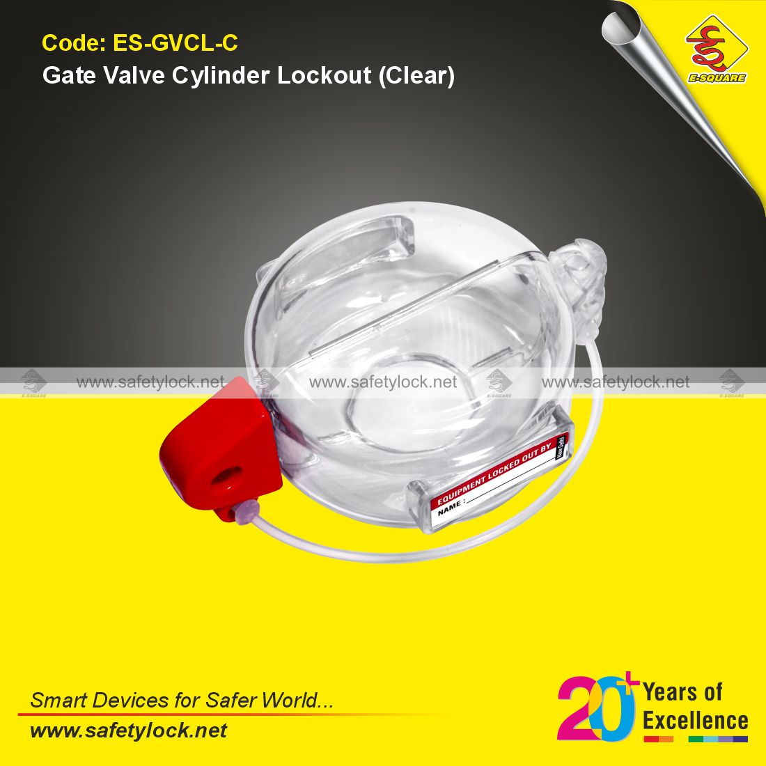 gate valve cylinder lockout device clear