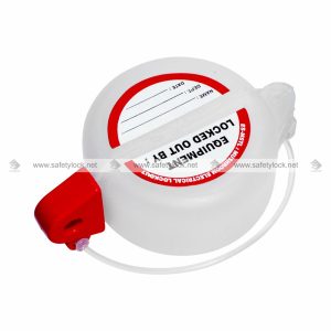 gate valve cylinder lockout device milky color