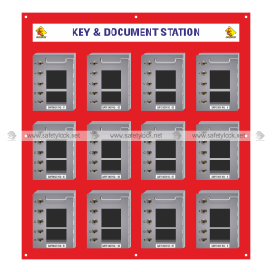 lockout key and document station for 12 safety box