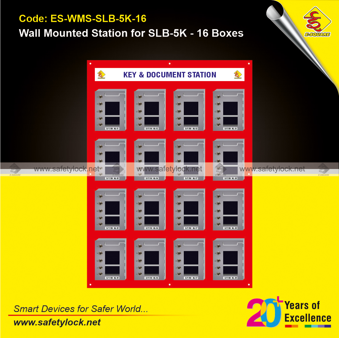 lockout key and document station for 16 safety box