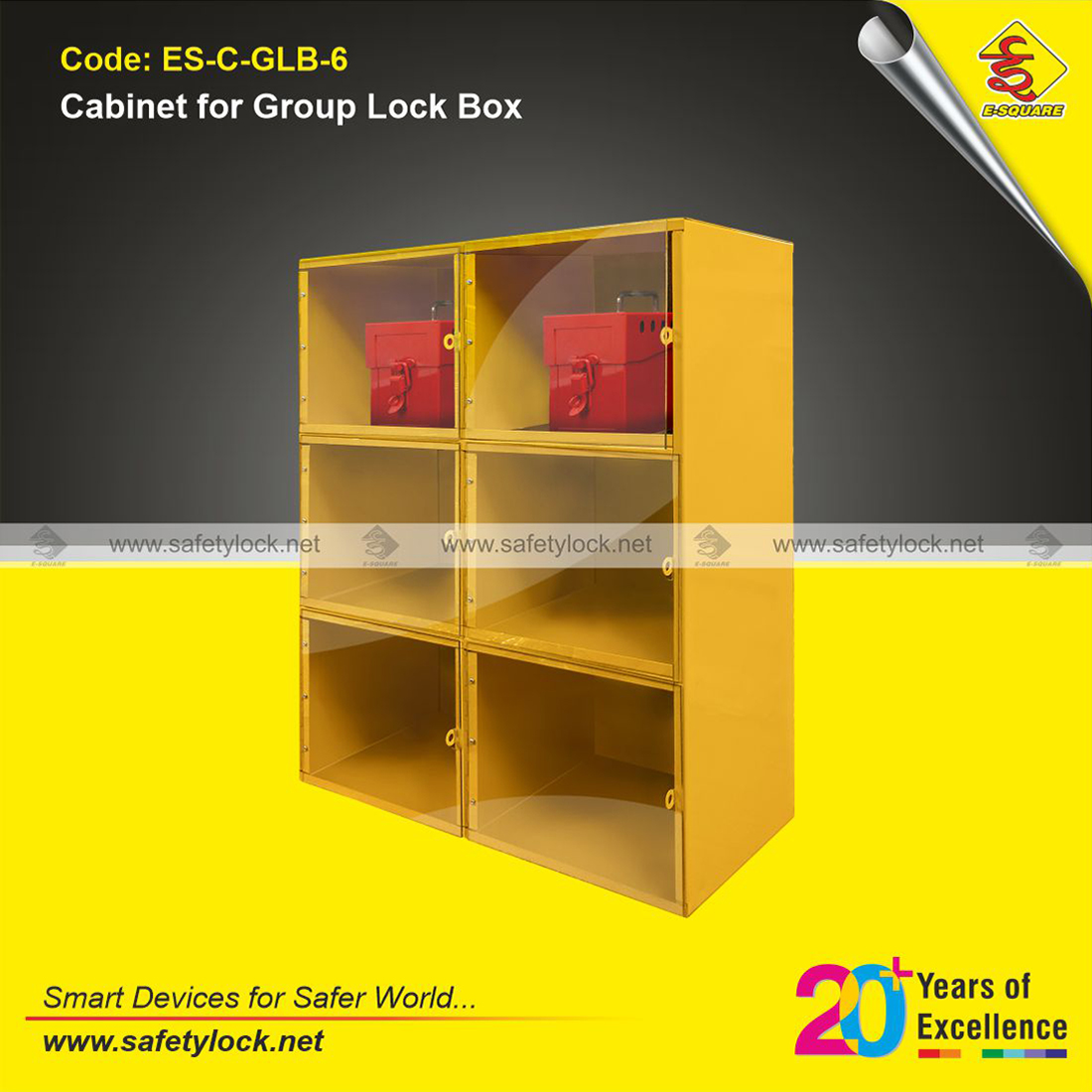 clear lockout cabinet for 6 group lock boxes