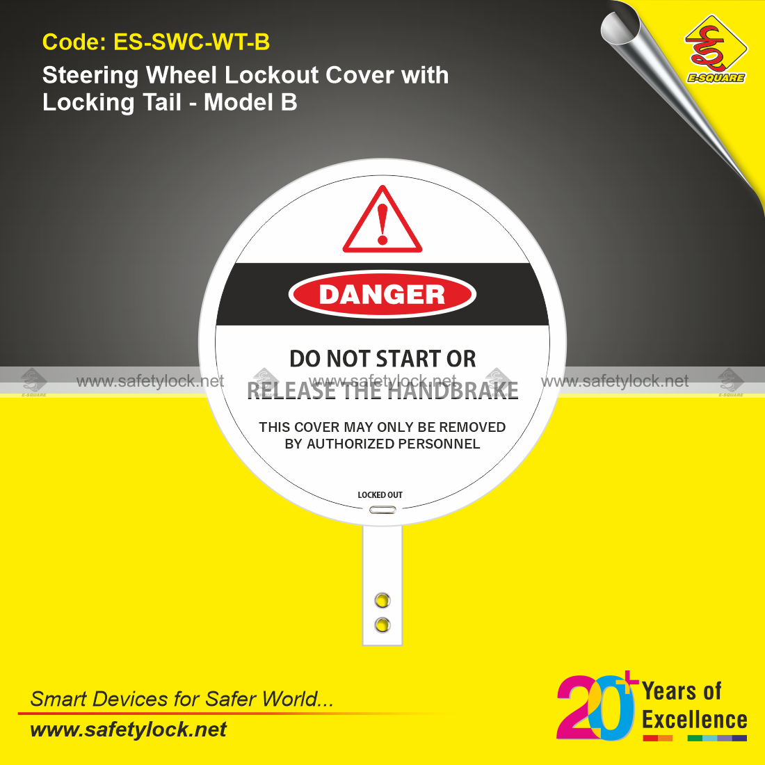 do not start or release the handbrake steering wheel cover