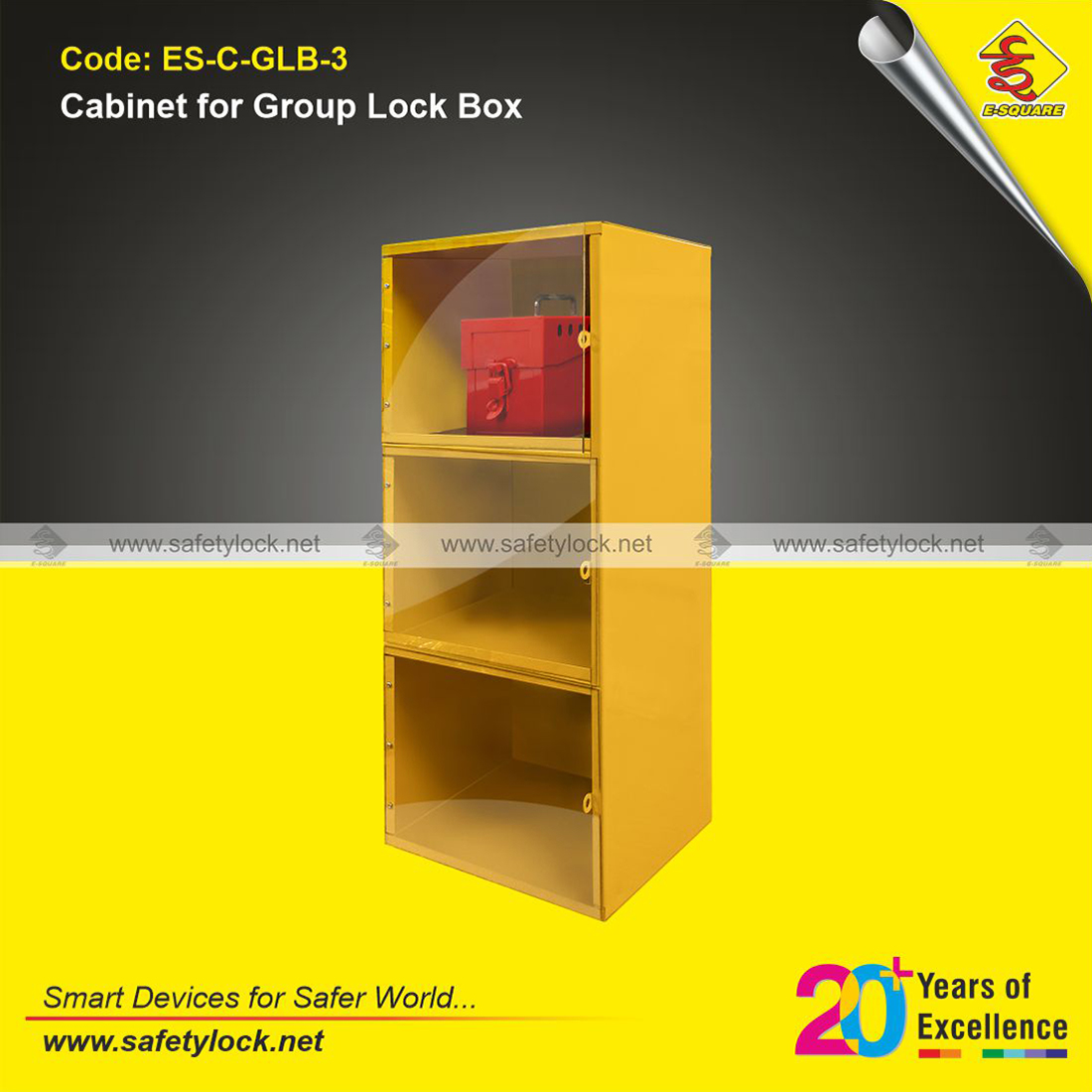 E-Square clear lockout tagout cabinet for group lockout box