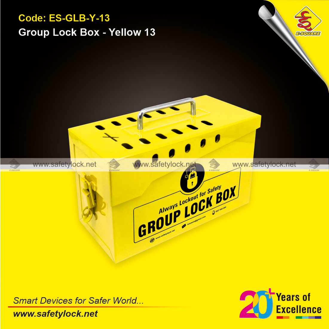 E-Square group lock box yellow color