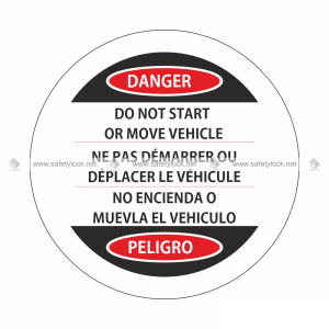 multi-lingual steering wheel lockout cover