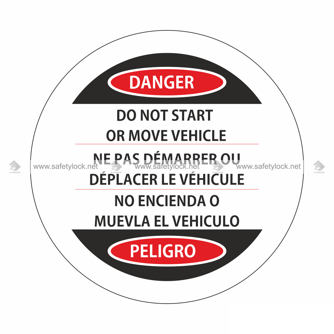 multi-lingual steering wheel lockout cover