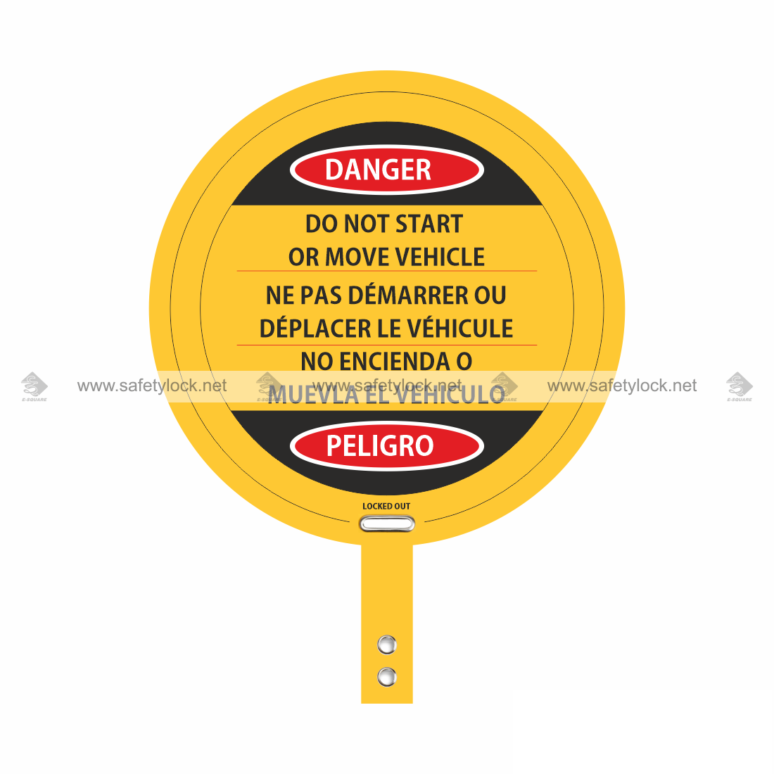 steering wheel lockout cover with locking tail model A