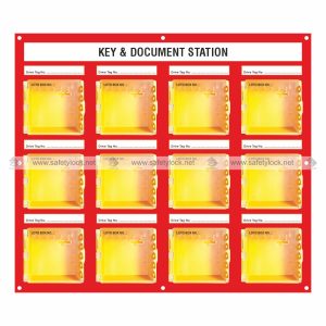 wall mounted lockout station for 12 PVC GLMB