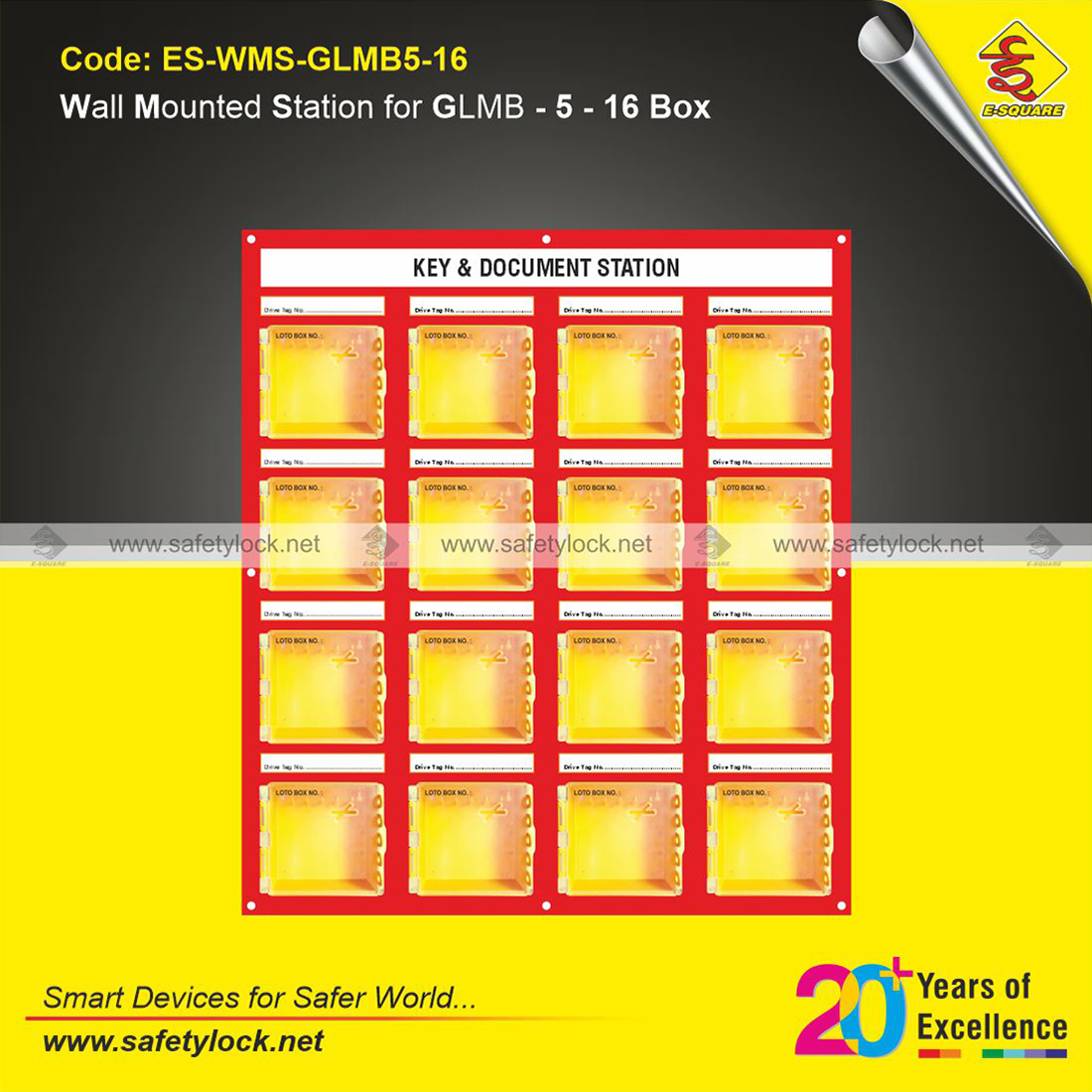 wall mounted lockout station for ABS group lockout box