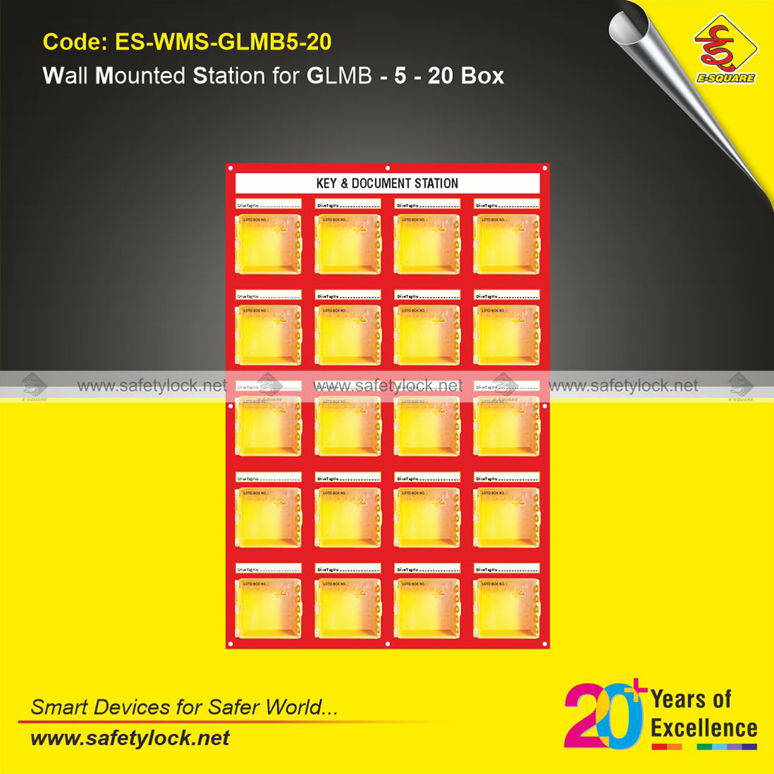 wall mounted station for PVC group lockout box