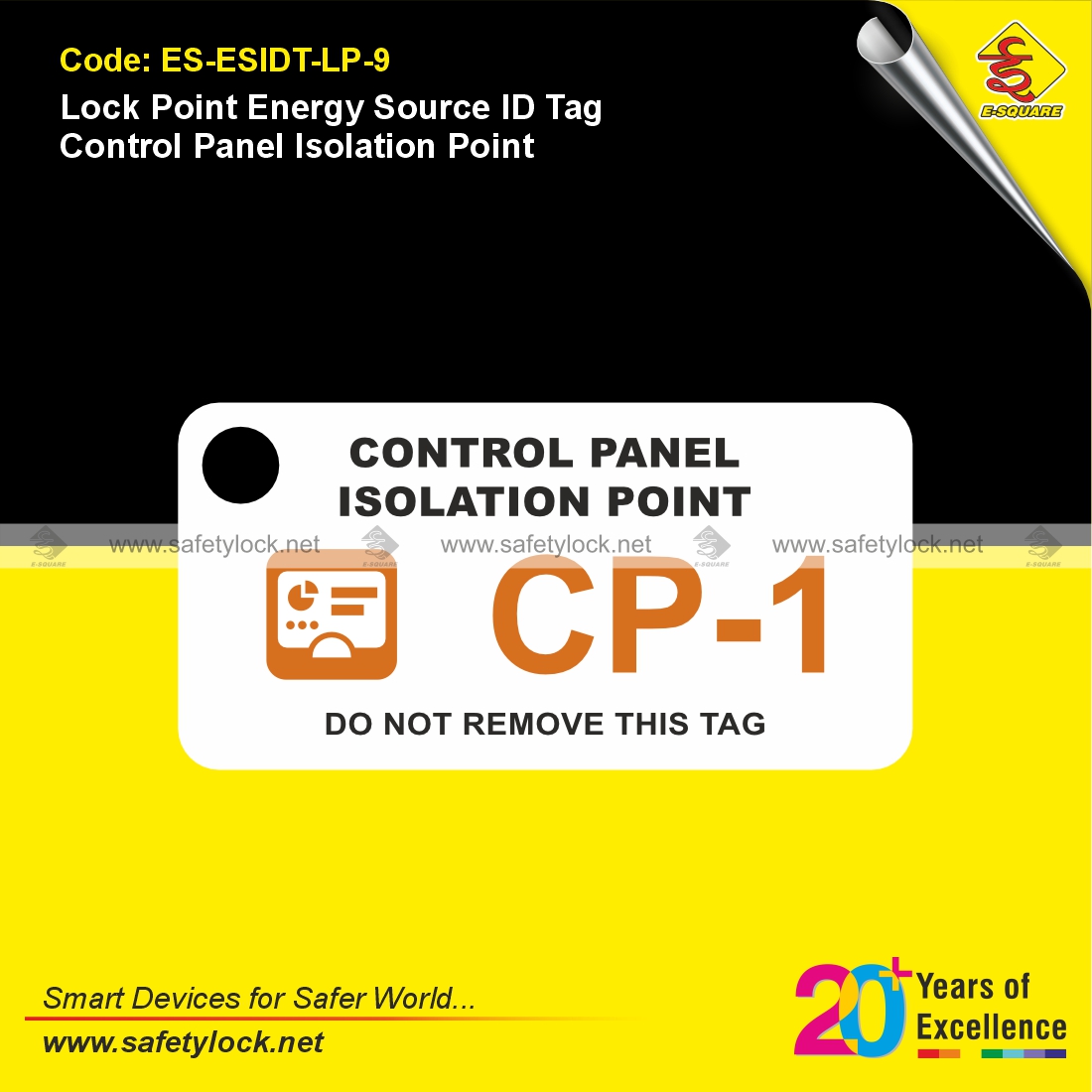 E-Square lockpoint energy source identification tags
