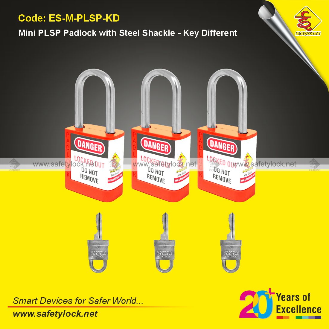 E-Square mini PLSP lockout padlock