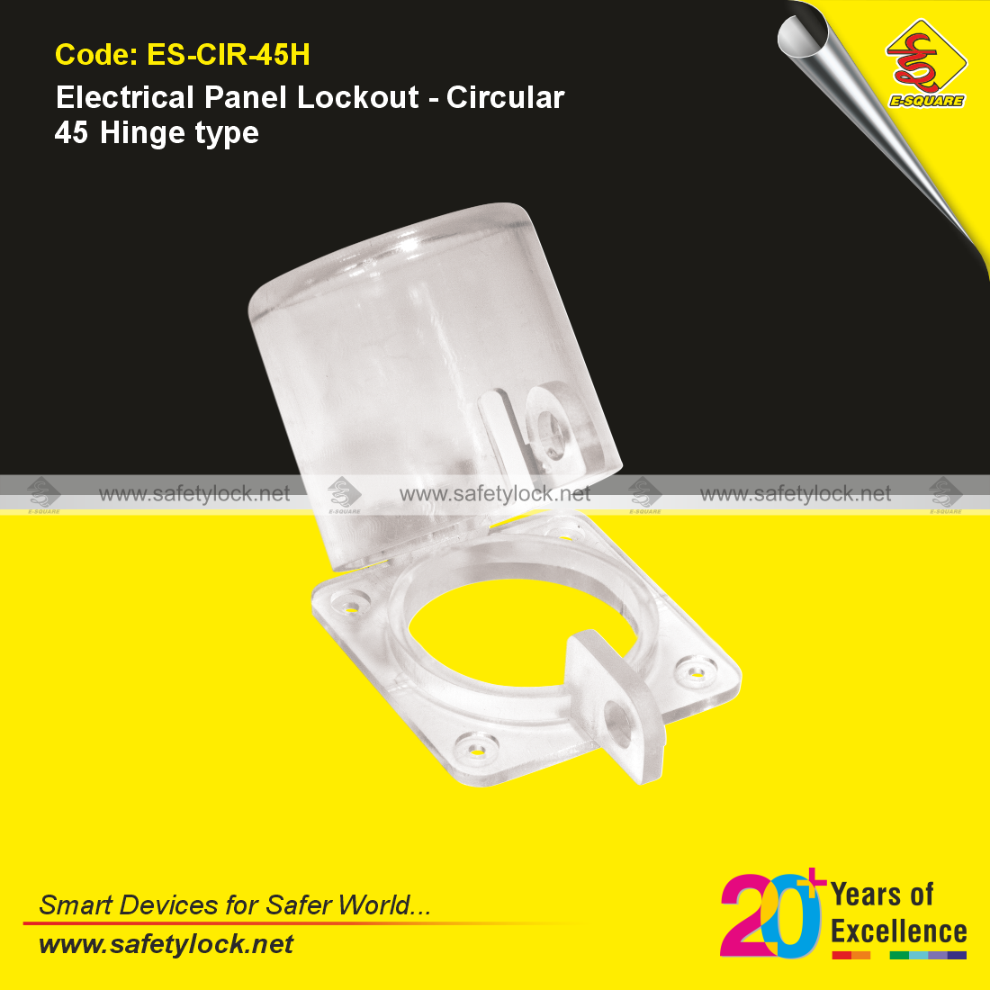 electrical panel lockout 45 degree hinged type