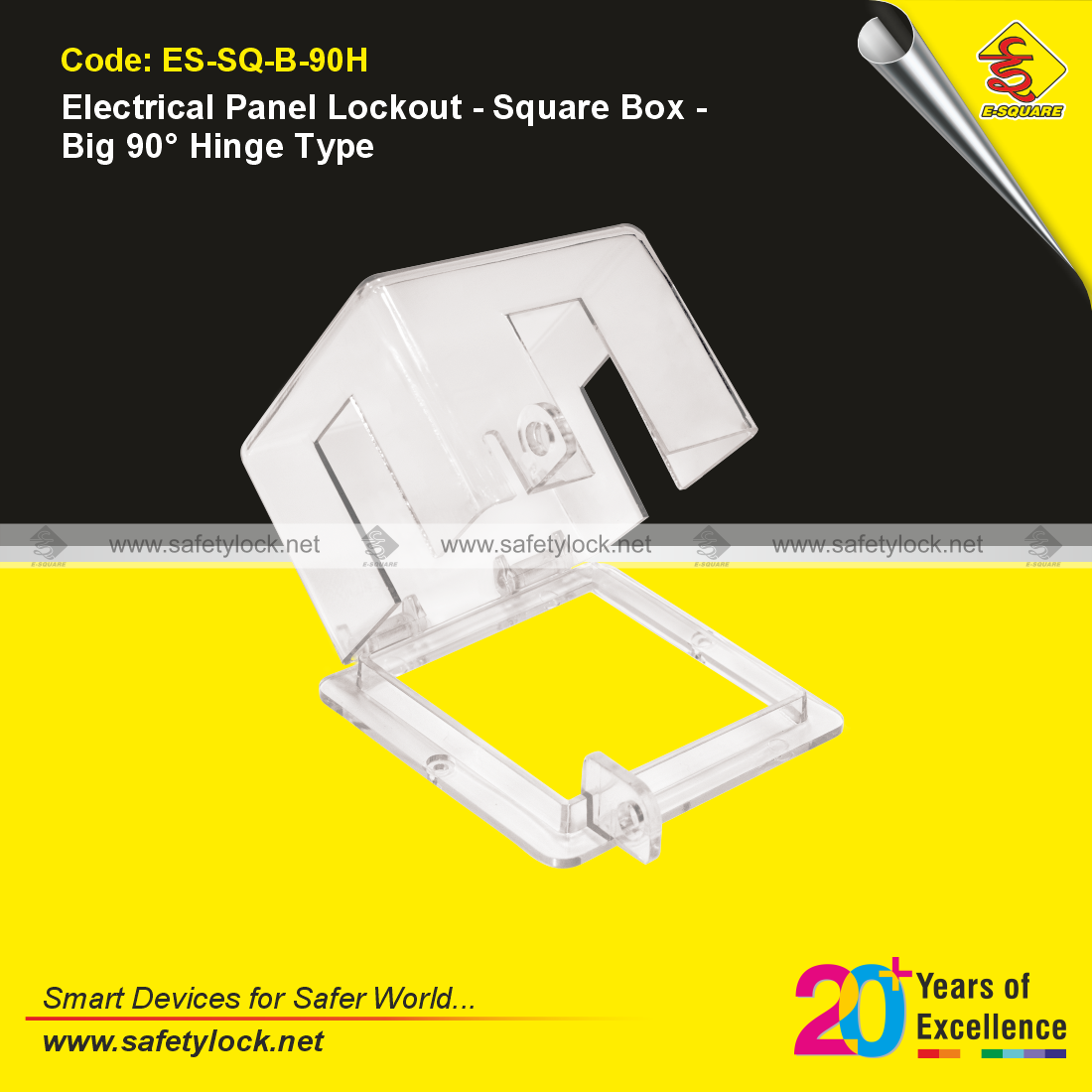 electrical panel lockout device square box 90 degree