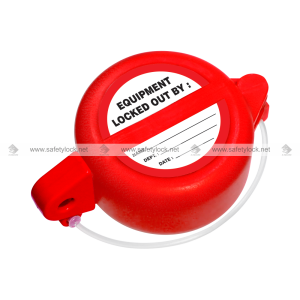 electrical panel push button lockout red color