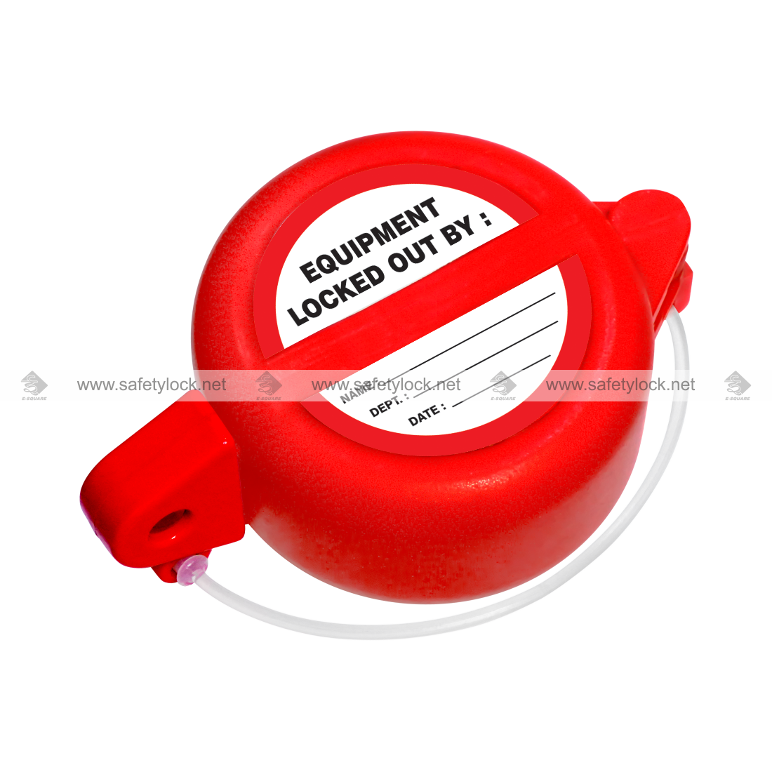 electrical panel push button lockout red color