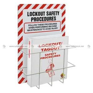 binder display rack for LOTO procedures