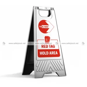 5S Directional Red Tag Hold Area Floor Stand (Right)
