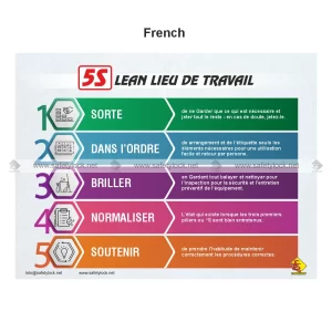 5s Poster - 5s LEAN LIEU DE TRAVAIL (French)