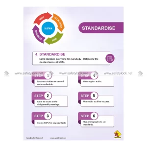 5s Poster - Standardize 8 Steps - Same Standard, Every time for Everybody