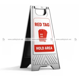 5S Red Tag Hold Area Floor Stand