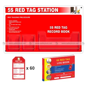 5S Red Tag Station with Multiple Pockets